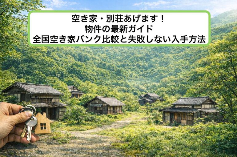 山村の手と鍵の風景