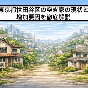 世田谷の古びた家と街並み